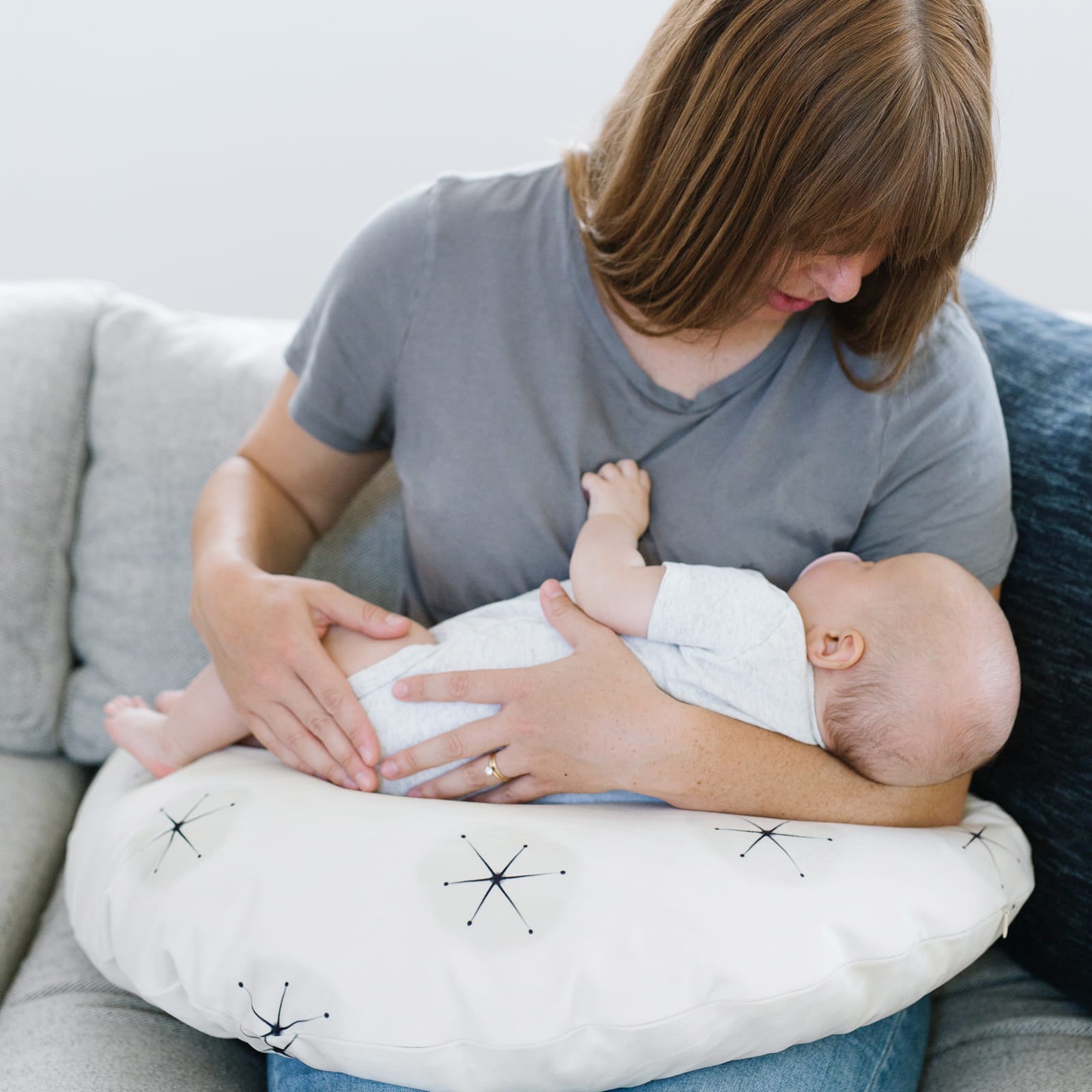 Customizable Nursing Pillow - Moonlight White