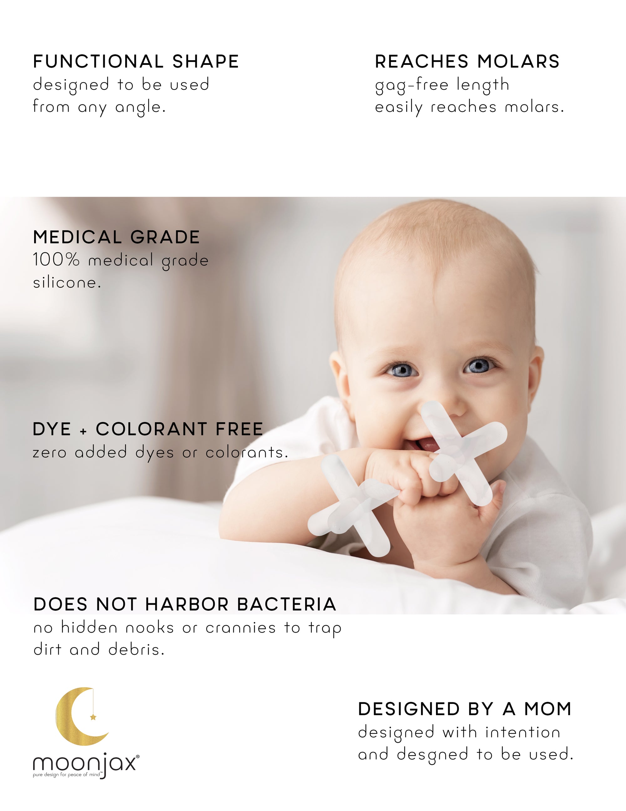 The best baby teether: 1-pack clear silicone teether
