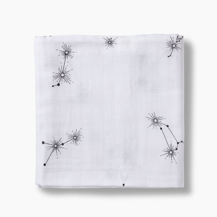 constellation - organic cotton muslin swaddle blanket