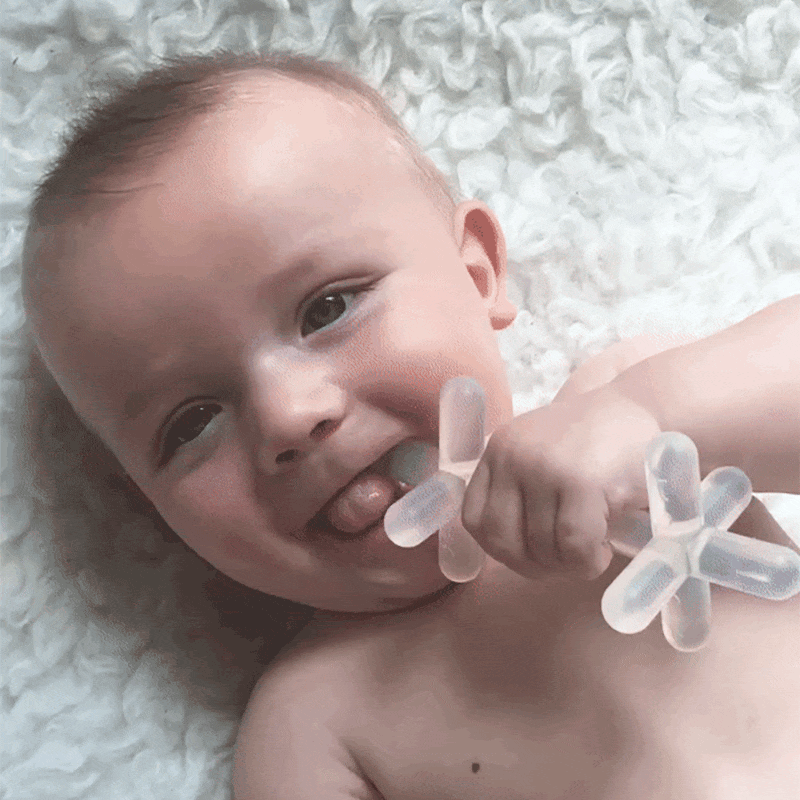 The best baby teether: 1-pack clear silicone teether
